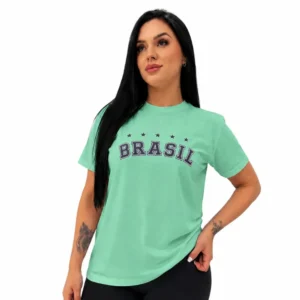 Camisa Baby Look Brasil - Verde, P